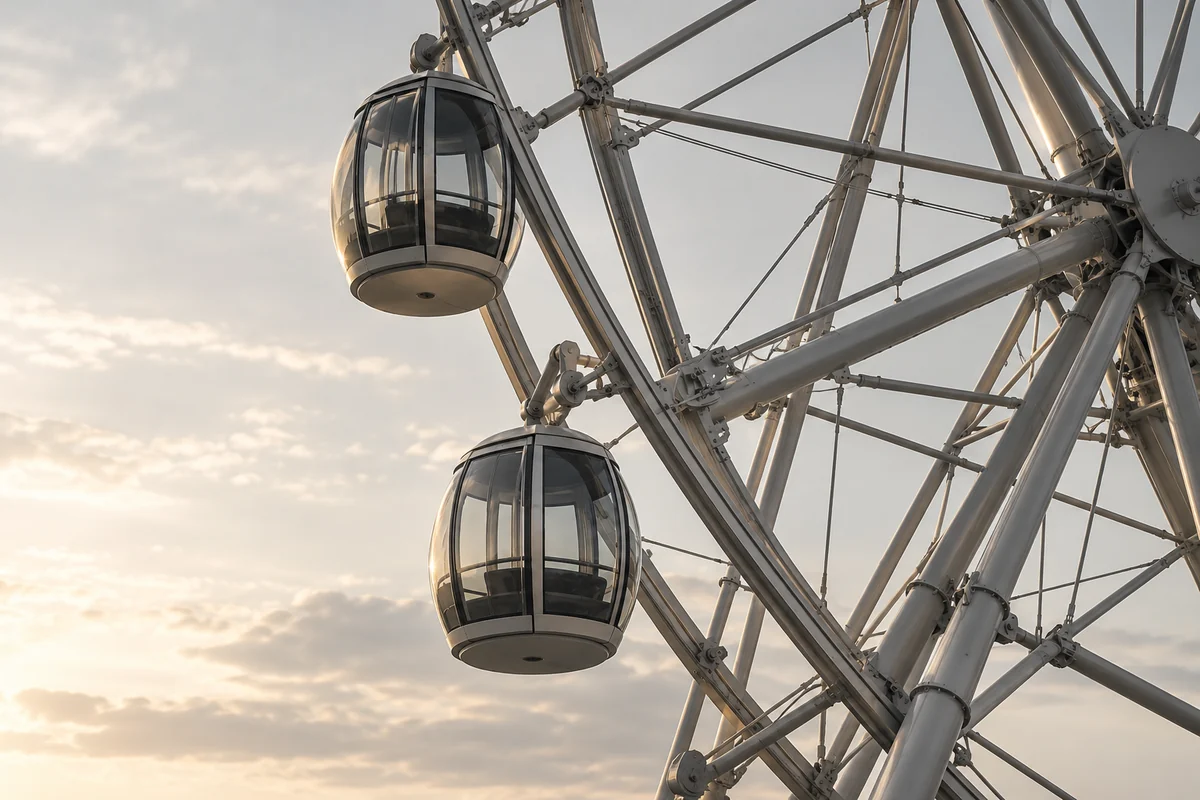 Architectural details of an amusement park ride — illustrative imagery